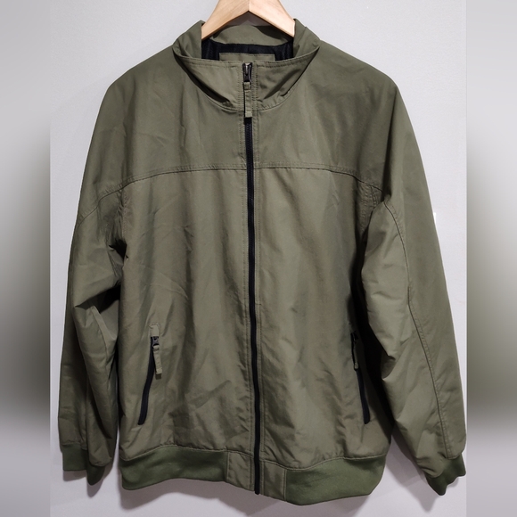 Duluth Trading Co Other - Duluth Trading Men's Olive Green Full-Zip Windbreaker/Golf Jacket, Size Large